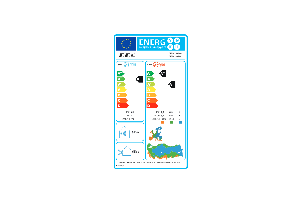 E.C.A. Niobe Blue Serisi 16.000 BTU Duvar Tipi Klima 7 E.C.A.-Niobe-Blue-Serisi-Duvar-Tipi-Klima