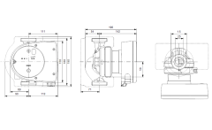 Grundfos MAGNA1 25-40(180 mm) 60-80.000 Kazan İçin Frekans Konvertörlü Sirkülasyon Pompası 4mss 6.2m³/h 3 grundfos-magna1-2cizim